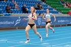 Gemma Nicol winning the 400 metres at the Scottish Championships, Scotstoun  Stadium, Glasgow.